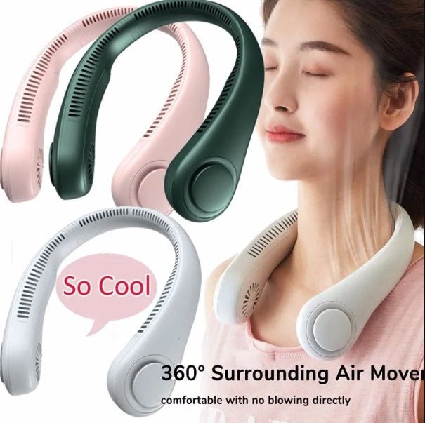 "Portable Bladeless Neck Fan | Hands - Free Hanging Personal Cooler" - MART MELLA